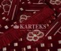 Покрывало шпигель большой "Karteks" на диван 160х220 РОМАШКА, бордовый