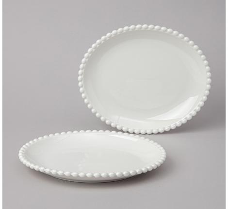 Набор овальных тарелок 2 шт. "PEARL", 23*19,5*3 см