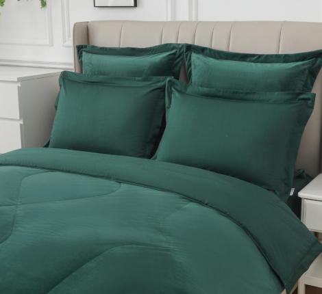 Постельное белье с одеялом "Sofi de Marko" Энрике (малахит-м) Велюр, Семейный