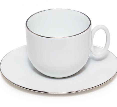 Чайная пара "EPURE PLATINE" 330 мл, лиможский фарфор