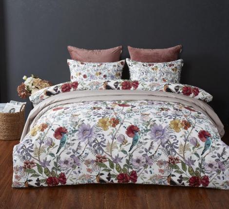 Постельное белье с одеялом "Kazanov.A." Маки (марсала бежевый) Велюр/Egypt Cotton, Евро