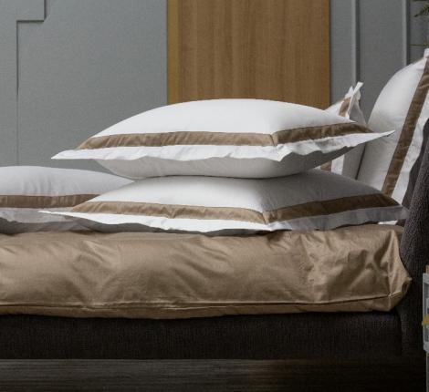 Наволочка с широкой отделкой "ALPINE CARAMEL BEIGE ALLURE GRASS" Мако-Сатин, 50х90 (2шт)