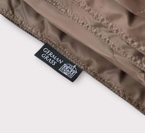 Дорожный плед-пончо пуховый "Travel Cape Plaid Grass" BEIGE, 130х170