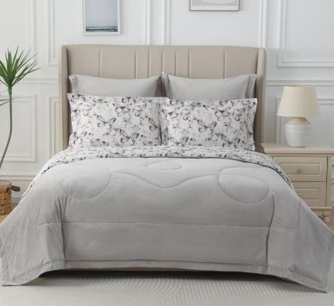 Постельное белье с одеялом "Sofi de Marko" Ренато №21 Велюр/Сатин, Евро