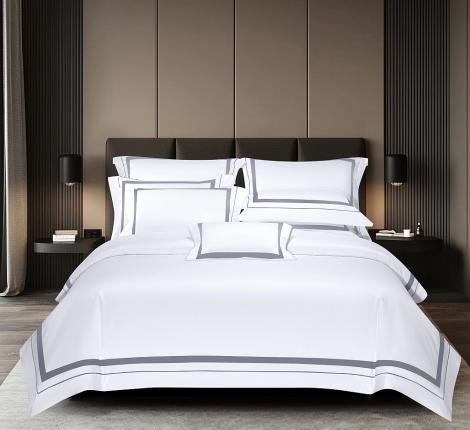 Постельное белье "Asabella" 2332-6 Сатин ДеЛюкс, Евро