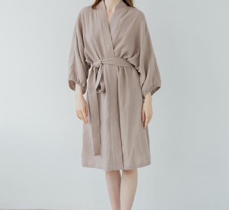 Халат Luxberry "Муслин и комфорт" тауп, S