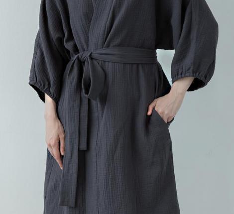 Халат Luxberry "Муслин и комфорт" графитовый, S