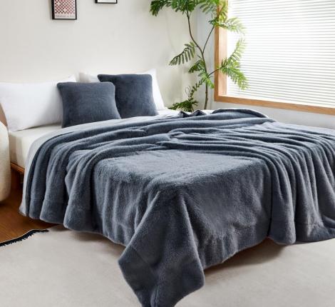 Плед "Sofi de Marko" Филиция (серо-голубой) Искусственный мех, 160х220