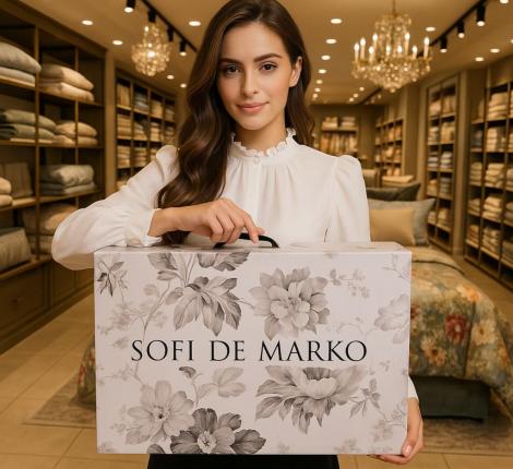 Постельное белье с одеялом "Sofi de Marko" Ренато №16 Велюр/Сатин, 1,5 спальный