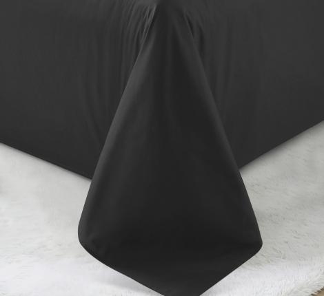 Постельное бельё "KARTEKS" сатин однотонный с кантом HK-08 (тёмно-серый), 2 спальный