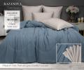 Постельное белье с одеялом "Kazanov.A." Muslin&Satin Solid color (деним бежевый), Евро
