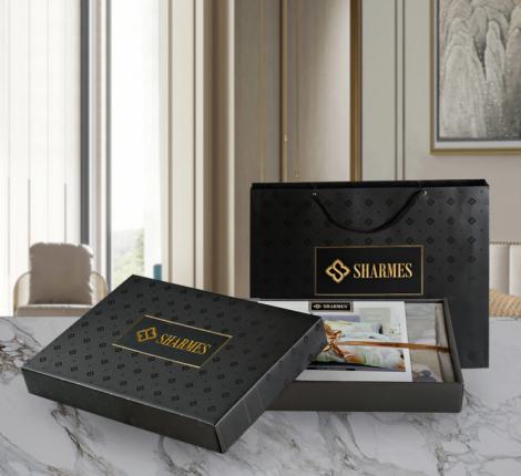 Постельное бельё Sharmes Solid «LUCA» 1,5 спальный, белый/антрацит