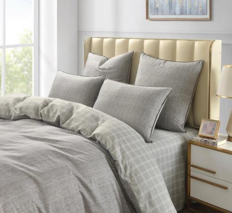 Постельное белье "Sofi de Marko" Акела (серый) Сатин, Семейный