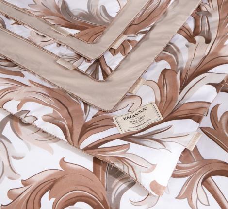 Постельное белье с одеялом "Kazanov.A." Медисон (капучино беж) Сатин, Евро