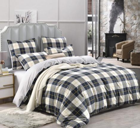 Постельное белье "Sofi de Marko" Гамлет (серый) Сатин, Семейный