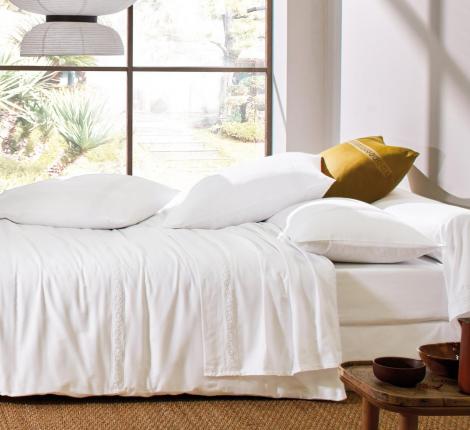 Постельное бельё "Blanc des Vosges" HERITAGE BLANC Сатин ДеЛюкс, Евро