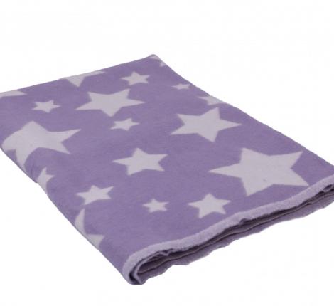 Одеяло Хлопок100% Звезды сирень, 100х140