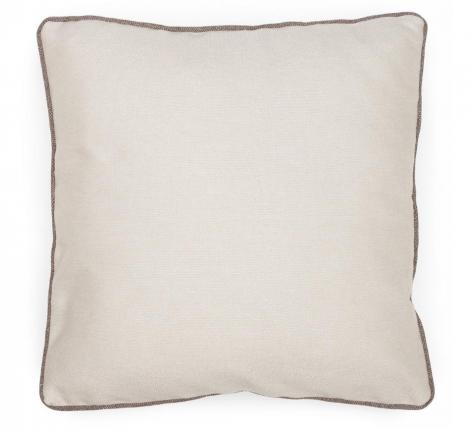 Подушка декоративная "CALMA" 45х45, бежевый (кант коричневый)