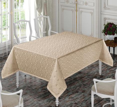 Скатерть "DO&CO" броде жаккард 160х220 KARANFIL, капучино
