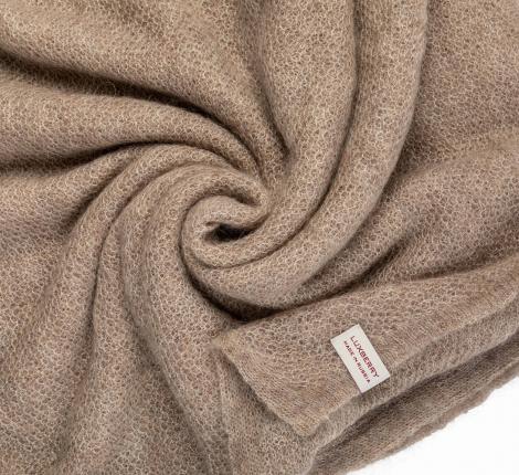 Мохеровый плед "Luxberry" 130х170, коричневый