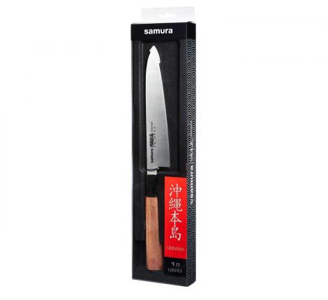 Нож кухонный &quot;Samura OKINAWA&quot; Гюто 170 мм, палисандр (с тату)