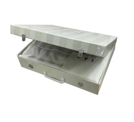 Постельное бельё "Maison D'or" ELEGANCE Страйп-сатин Евро, кремовый/бежевый