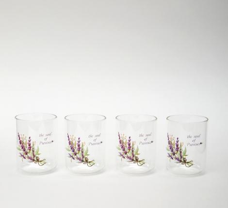 Набор стаканов 4 штуки "ДУША ПРОВАНСА", 360 мл