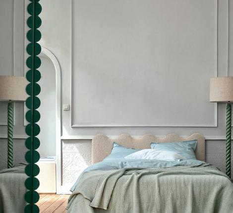 Покрывало пике "Blanc des Vosges" ARTESIA FJORD 180Х260 мятный), 180х260