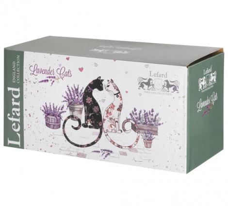 Чайный набор "ЛАВАНДОВЫЕ КОТЫ" на 6 персон, 12 предметов (275 мл)