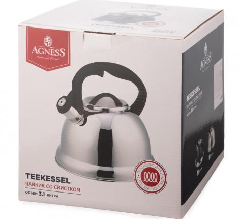 Чайник со свистком "AGNESS" 937-035, 3,1 л