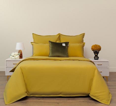 Постельное белье "Sofi de Marko" Саммер (горчичный) Варёный хлопок, Евро