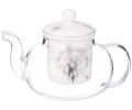Чайник стеклянный с фарфоровым ситом "DANDELION", 650 мл
