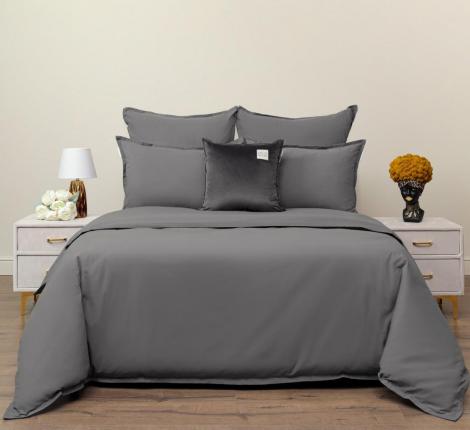 Постельное бельё "Sofi de Marko" Саммер (темно-серый) Варёный хлопок, Семейный