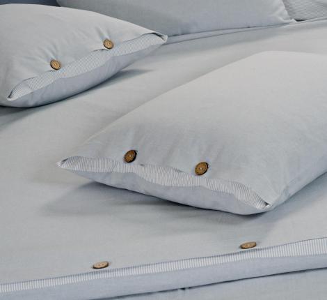 Постельное бельё Sharmes "Rustic melange" Евро, голубой