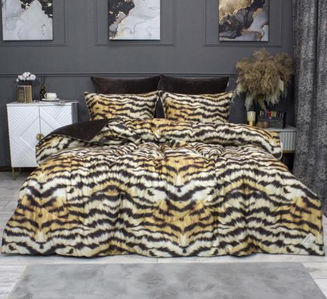 Постельное белье с одеялом "Kazanov.A." Бенгал (капучино трюфель) Велюр/Egypt Cotton, Семейный