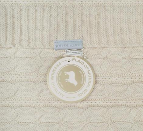 Плед вязаный "Sofi de Marko" Джовани (бежевый),160х220