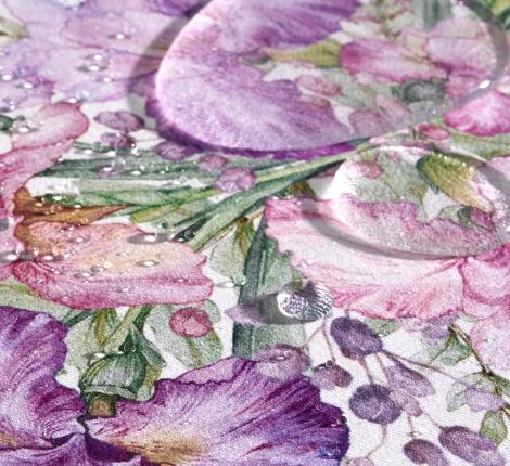 Дорожка с пропиткой "ИРИСЫ" 45х145 см, белый