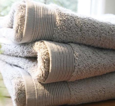 Полотенце махровое "Blanc des Vosges" UNI PERLE (серый), 55х110