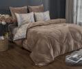Постельное белье с одеялом "Kazanov.A." Марли (бежевый платина) Велюр/Egypt Cotton, Семейный