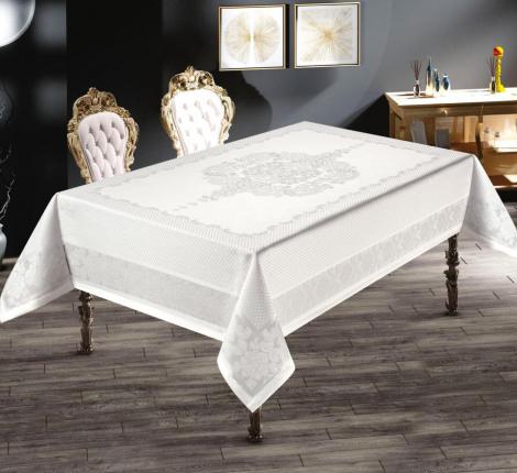 Скатерть "DO&CO" броде жаккард 160х220 VIYANA, белый