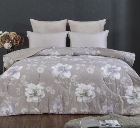 Постельное белье с одеялом "Kazanov.A." Клер (жемчуг платина) Велюр/Egypt Cotton, Евро