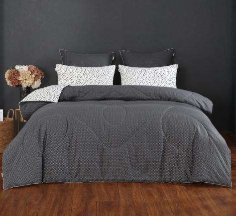 Постельное белье с одеялом "Kazanov.A." Прима (жемчуг графит) Сатин, Евро