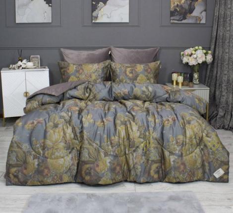 Постельное белье с одеялом "Kazanov.A." Филис (деним капучино) Велюр/Egypt Cotton, Евро