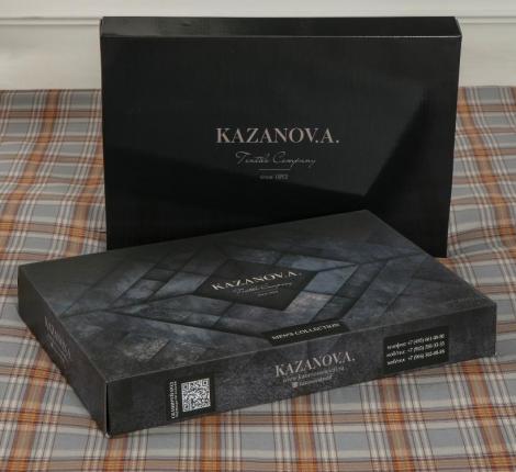 Постельное бельё "Kazanov.A." Арни (брауни трюфель) Сатин, Евро