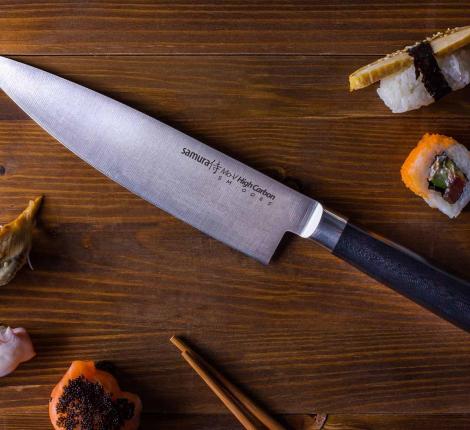 Нож кухонный &quot;Samura Mo-V&quot; Шеф 200 мм, G-10 (с тату)