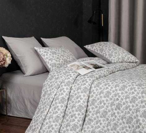 Постельное белье с одеялом "Kazanov.A." Латифа (жемчуг лаванда) Муслин, 1,5 спальный