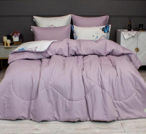 Постельное белье с одеялом "Kazanov.A." Махаон блю морфо (нежно голубой) Сатин, 1,5 спальный