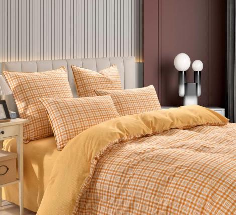 Постельное белье "Sofi de Marko" Лавр (оранжевый) Сатин, Евро