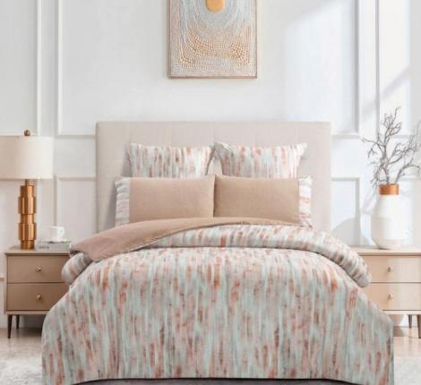 Постельное бельё "KARTEKS" жаккардовый сатин АКВАРЕЛЬ CVP 03, Евро