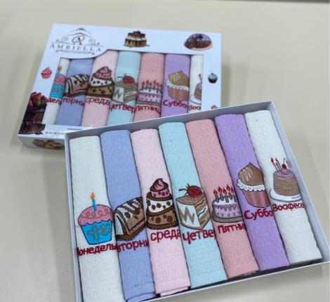 Набор вафельных салфеток "AMBIELLA" ПИРОЖНОЕ, 40х60-7 шт.